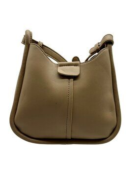 Miztique Beige Leather Crossbody Bag